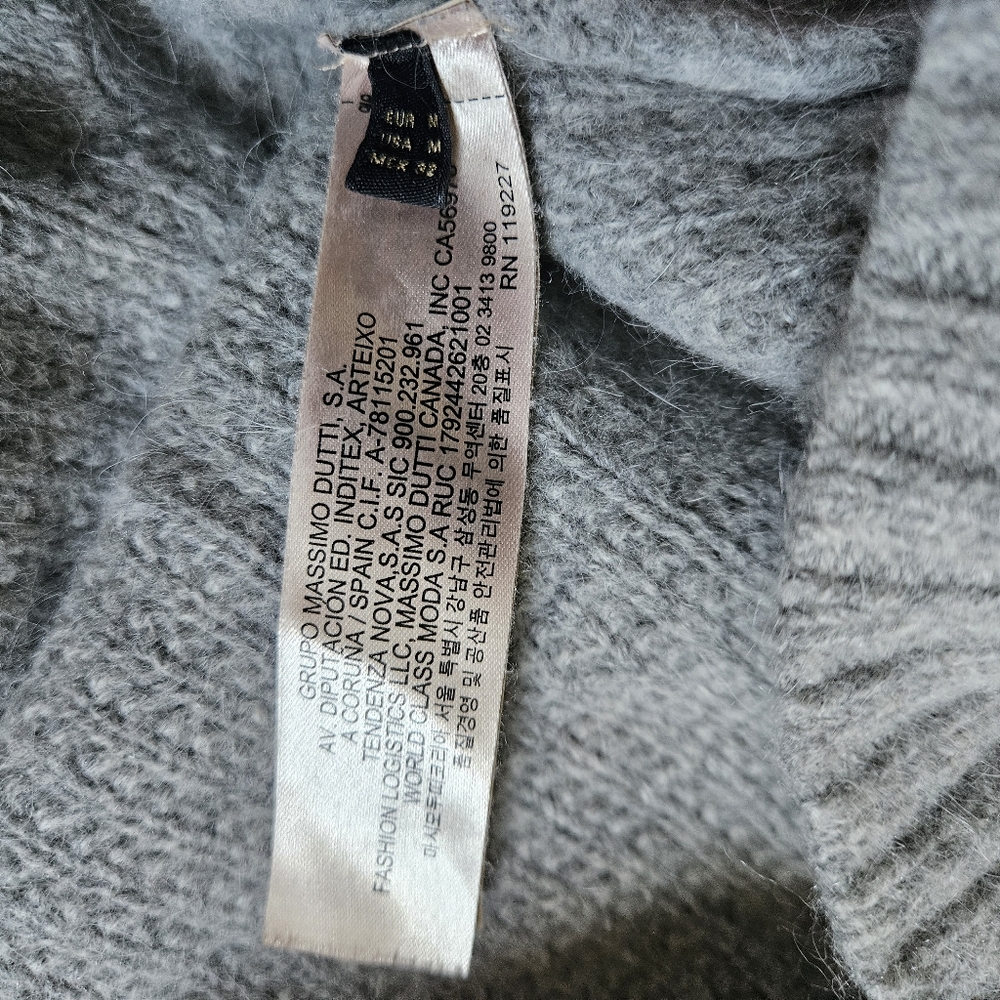 Massimo Dutti Cropped Wool and Angora Blend Turtleneck - Picture 6 of 8
